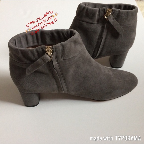 Clarks Shoes - Clark Grace Iris Suede gray bootie